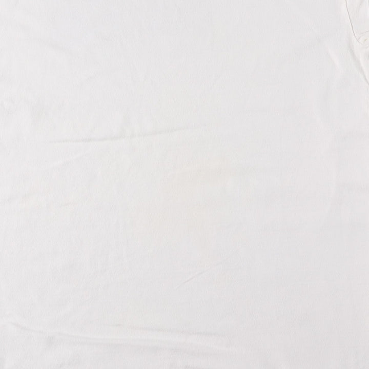 90'S Hanes BEEFY-T Printed T-shirt, Made in USA, Men's L size, Vintage cotton white type Vintage Second Hand