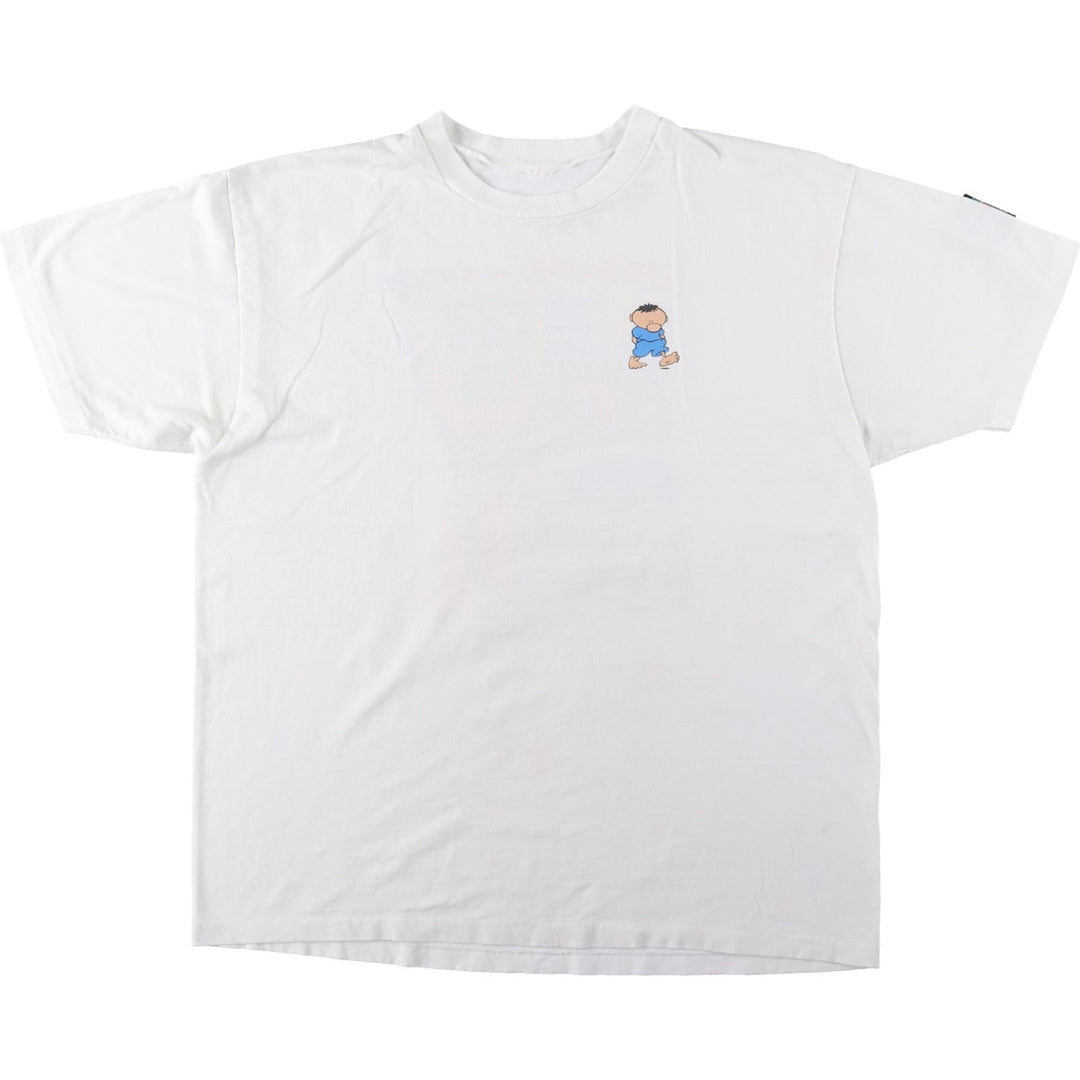 90'S Vintage Printed T-Shirt, Men's XL unclear white type Vintage Second Hand