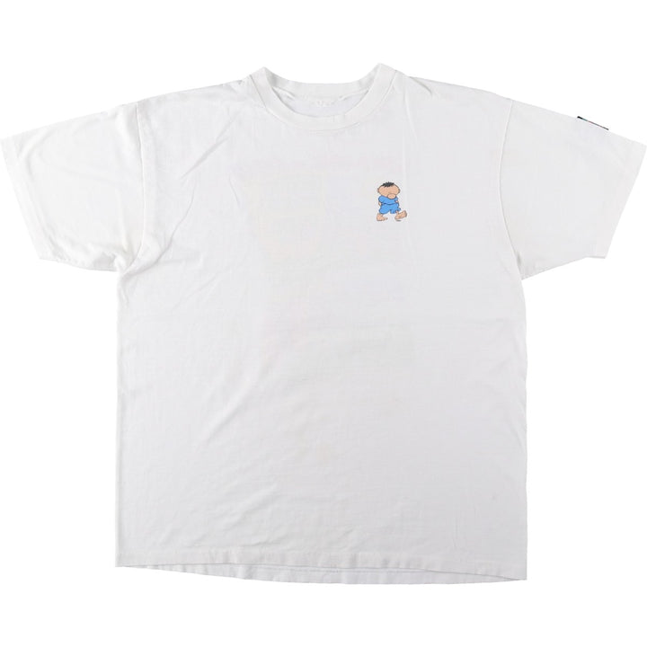 90'S Vintage Printed T-Shirt, Men's XL unclear white type Vintage Second Hand