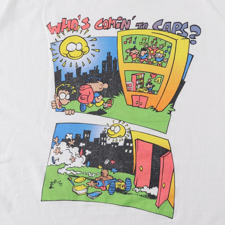 90'S Vintage Printed T-Shirt, Men's XL unclear white type Vintage Second Hand