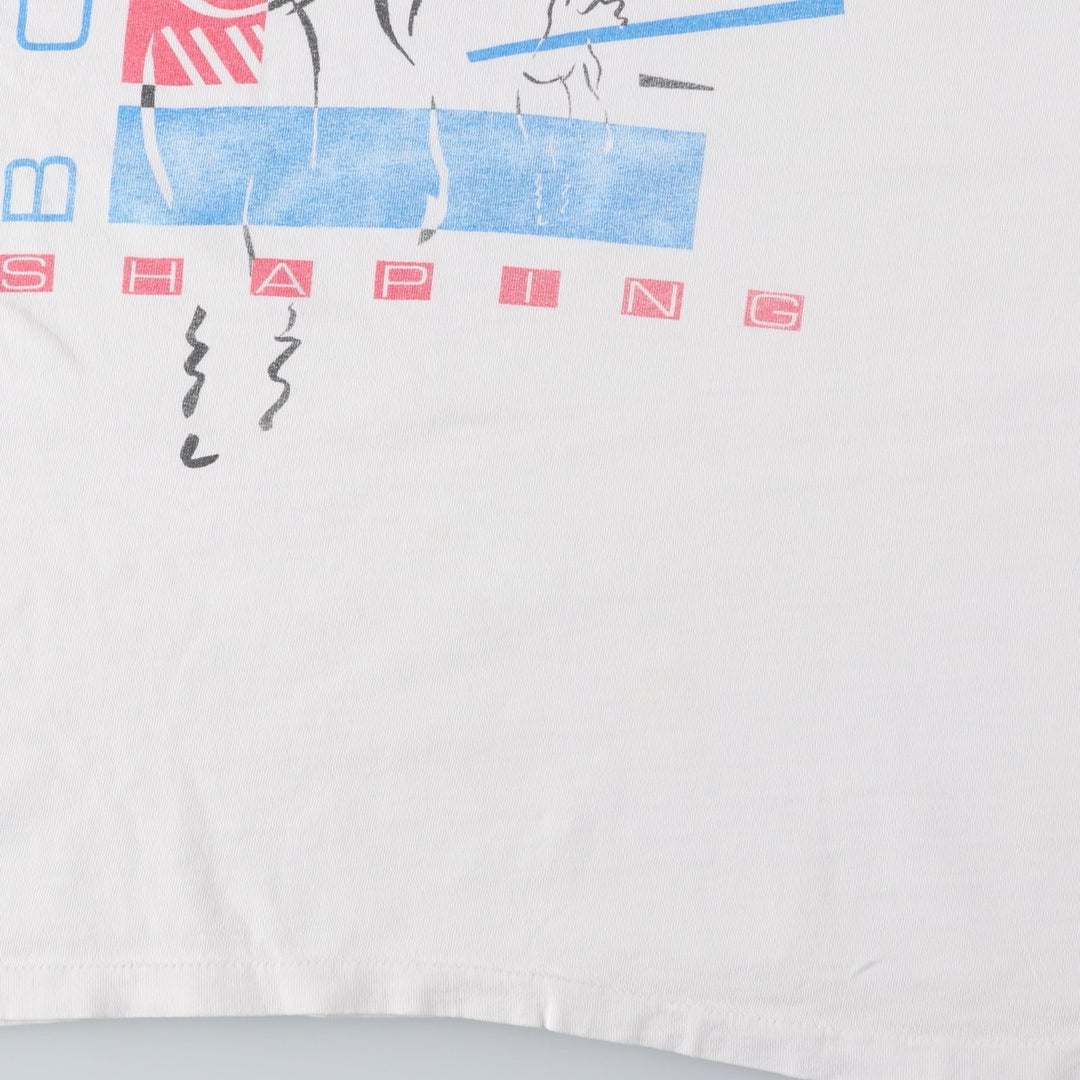 DANSKIN Printed T-Shirt, Made in USA, Men's Size L (approx.) unclear black type Vintage Second Hand
