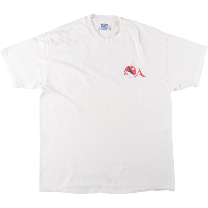 90'S Hanes BEEFY-T Printed T-shirt Made in USA Men's XL Vintage cotton white type Vintage Second Hand