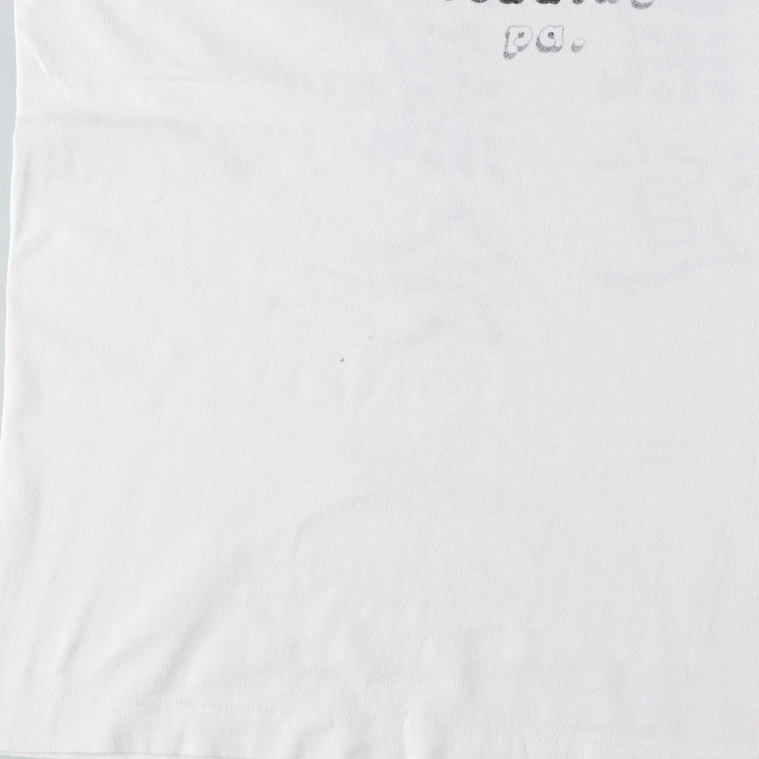 80'S Fruit of the Loom Kanji Print T-Shirt, Made in USA, Men's Size L (approx.), Vintage cotton white type Vintage Second Hand