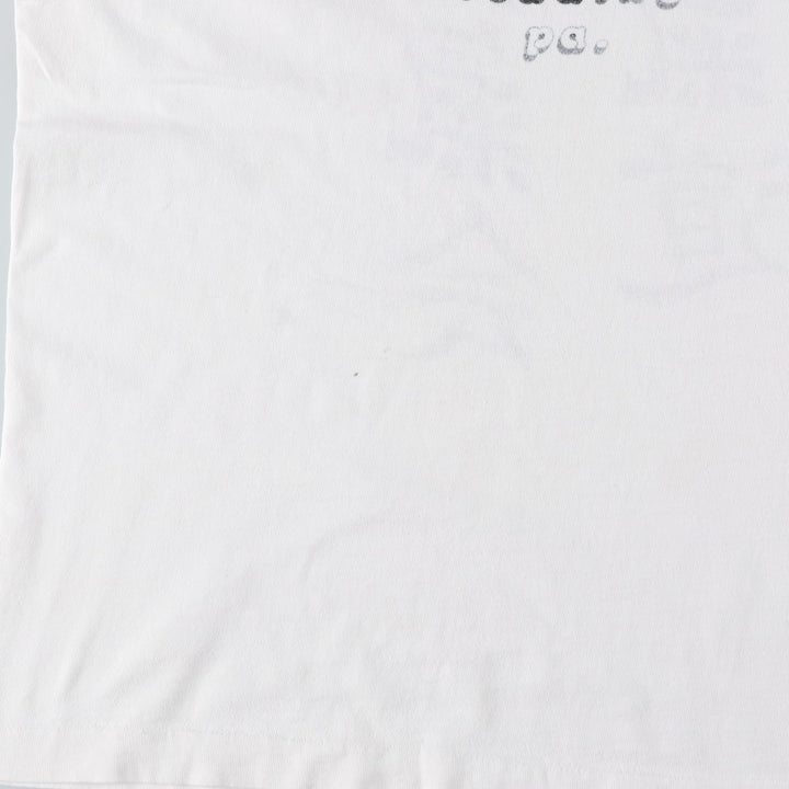 80'S Fruit of the Loom Kanji Print T-Shirt, Made in USA, Men's Size L (approx.), Vintage cotton white type Vintage Second Hand