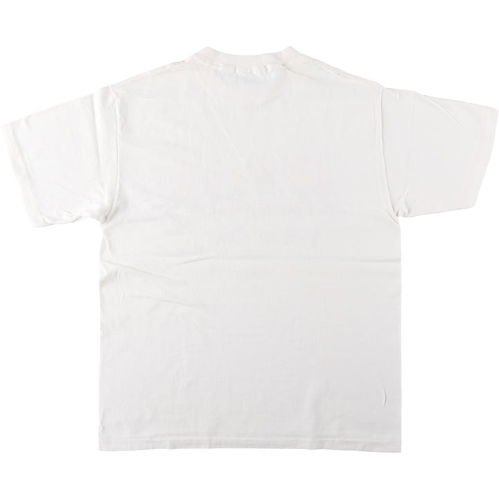 90'S TEE JAYS SOF TEE Print T-Shirt Made in USA Men's L equivalent Vintage cotton white type Vintage Second Hand