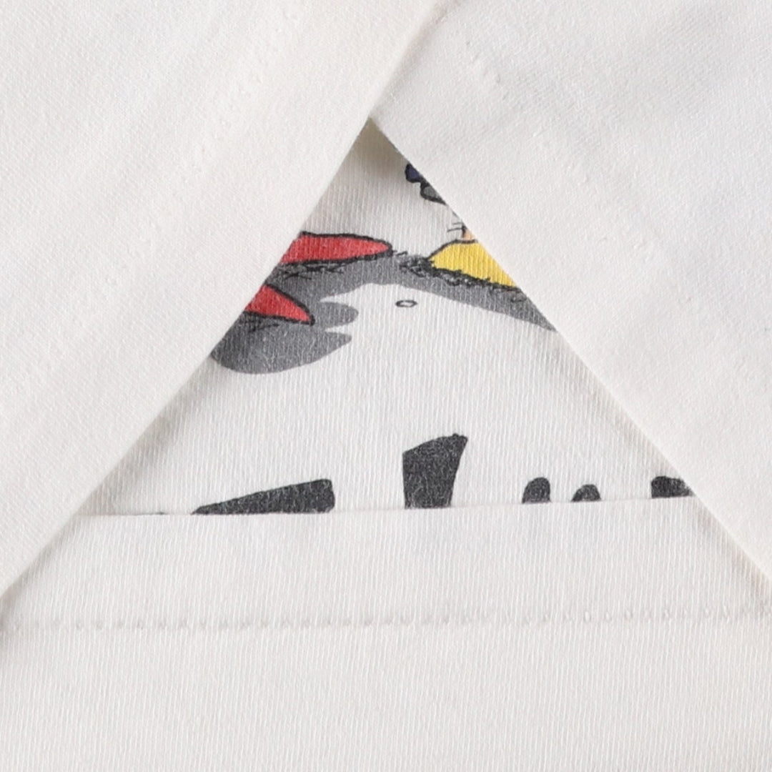 90'S TEE JAYS SOF TEE Print T-Shirt Made in USA Men's L equivalent Vintage cotton white type Vintage Second Hand
