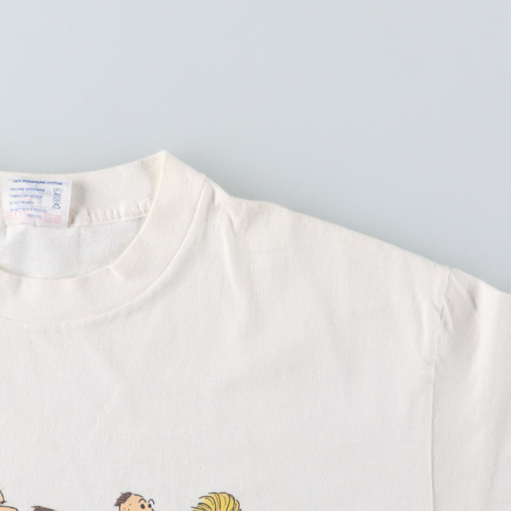 90'S TEE JAYS SOF TEE Print T-Shirt Made in USA Men's L equivalent Vintage cotton white type Vintage Second Hand