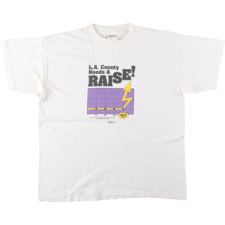 Vintage 90'S Murina print T-shirt, Made in USA, Men's XL cotton white type Vintage Second Hand