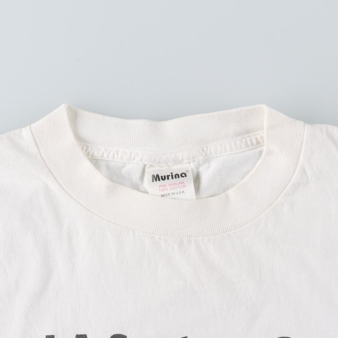 Vintage 90'S Murina print T-shirt, Made in USA, Men's XL cotton white type Vintage Second Hand