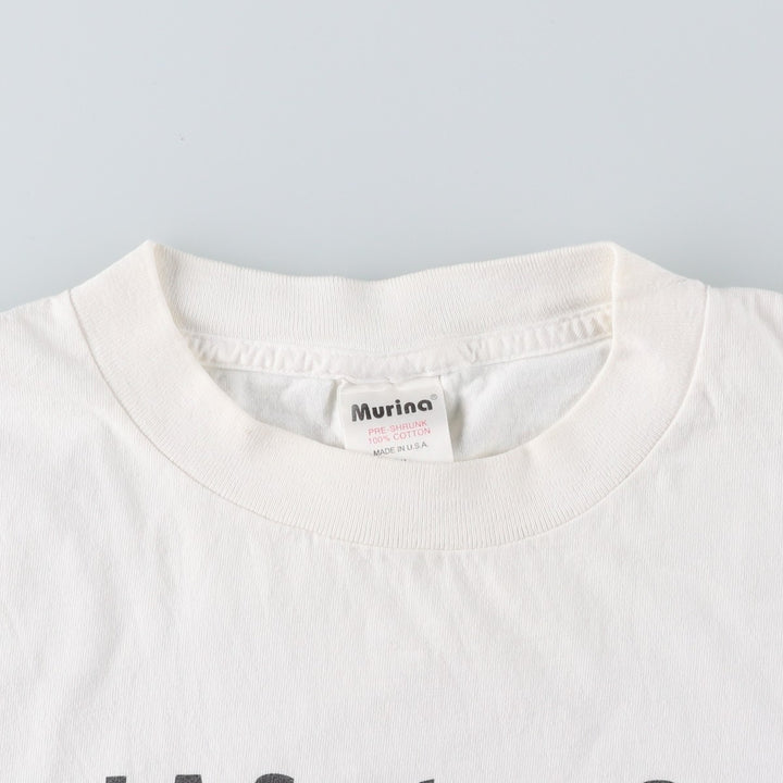 Vintage 90'S Murina print T-shirt, Made in USA, Men's XL cotton white type Vintage Second Hand