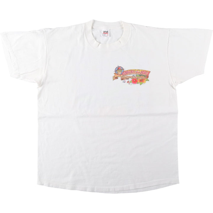90'S Anvil Souvenir T-Shirt, Made in USA, Men's XL equivalent, Vintage cotton white type Vintage Second Hand