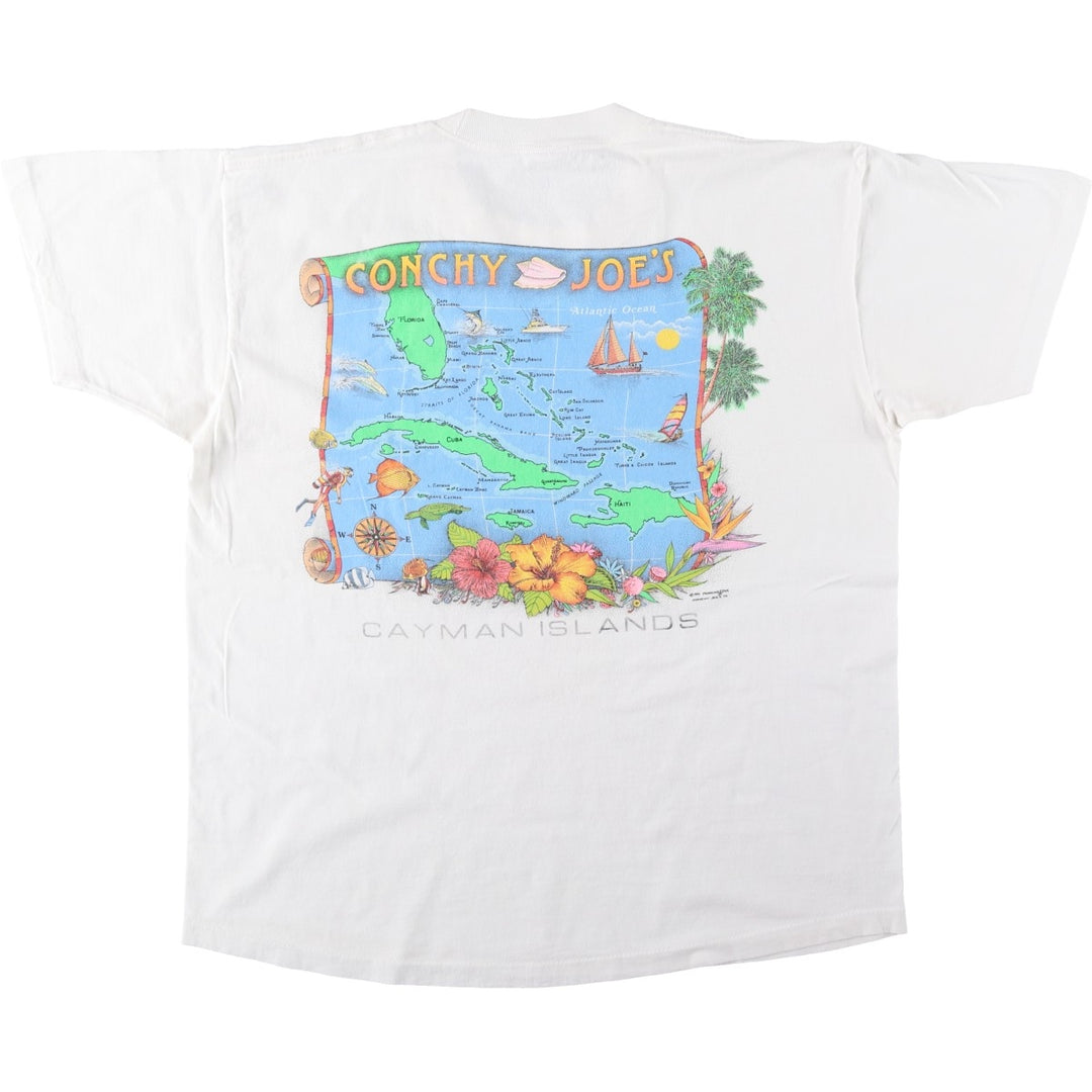 90'S Anvil Souvenir T-Shirt, Made in USA, Men's XL equivalent, Vintage cotton white type Vintage Second Hand