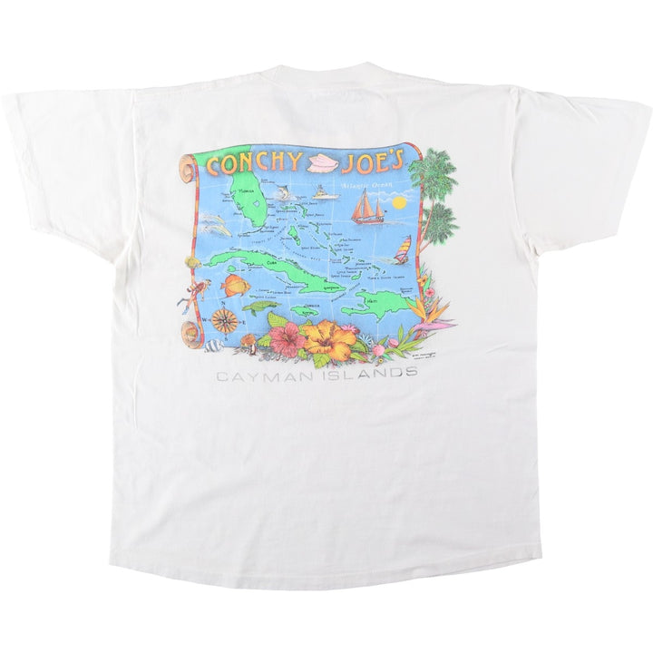 90'S Anvil Souvenir T-Shirt, Made in USA, Men's XL equivalent, Vintage cotton white type Vintage Second Hand