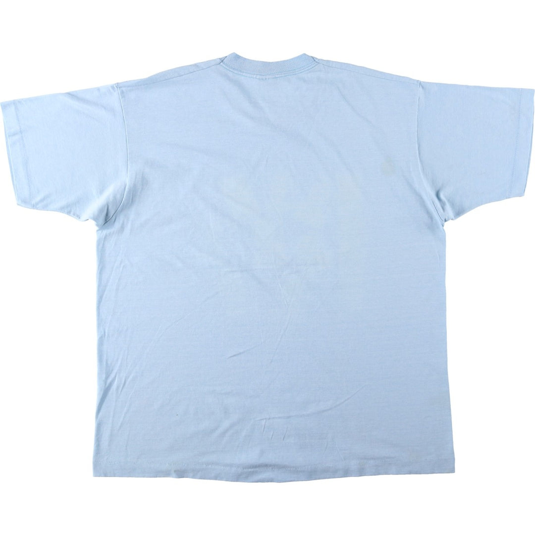 90'S Screen Stars Best Great Figures T-Shirt, Made in USA, Men's XXL equivalent, Vintage cotton Blue type light blue Vintage Second Hand