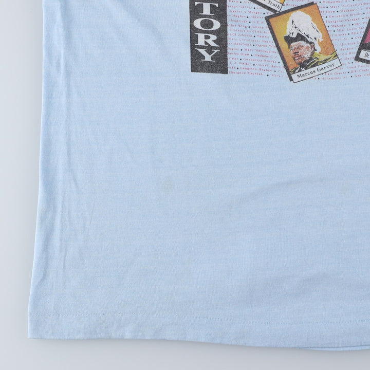 90'S Screen Stars Best Great Figures T-Shirt, Made in USA, Men's XXL equivalent, Vintage cotton Blue type light blue Vintage Second Hand