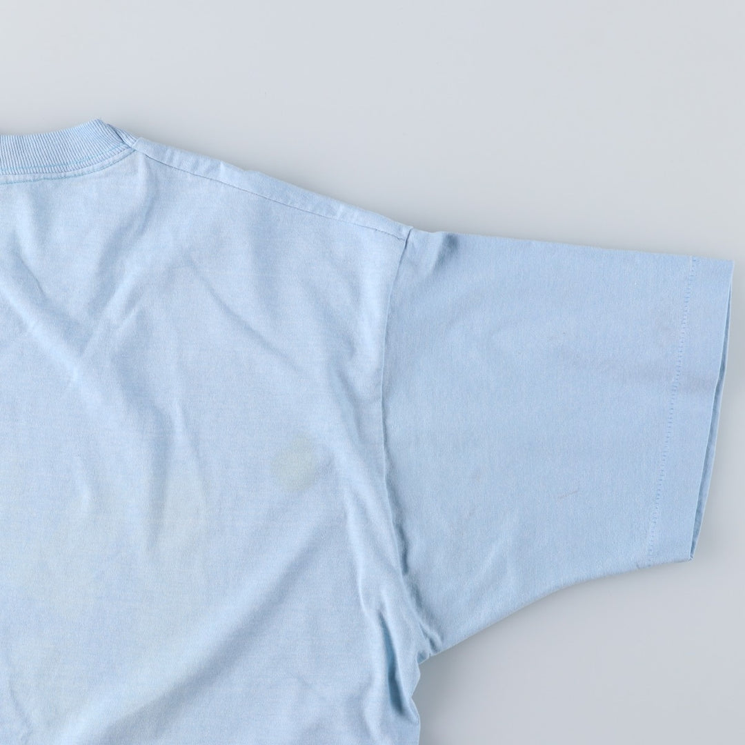 90'S Screen Stars Best Great Figures T-Shirt, Made in USA, Men's XXL equivalent, Vintage cotton Blue type light blue Vintage Second Hand