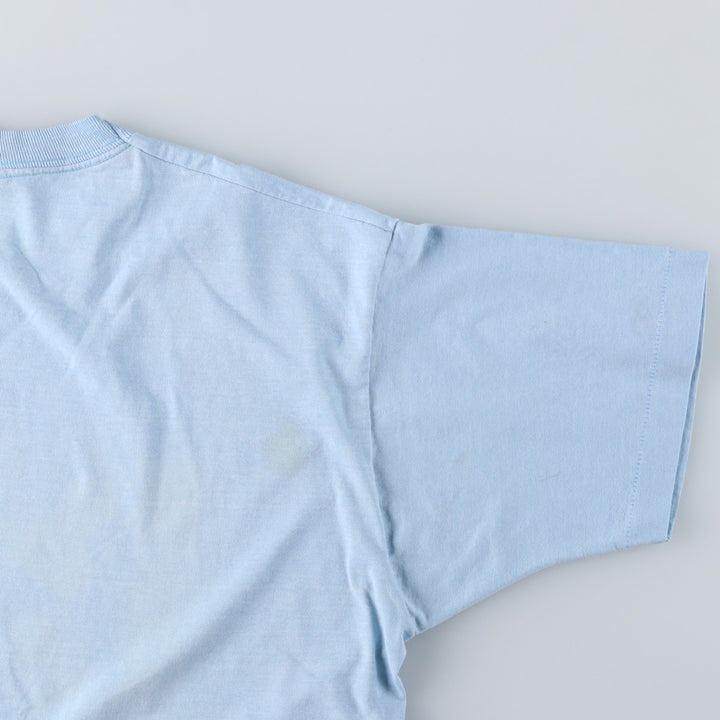90'S Screen Stars Best Great Figures T-Shirt, Made in USA, Men's XXL equivalent, Vintage cotton Blue type light blue Vintage Second Hand