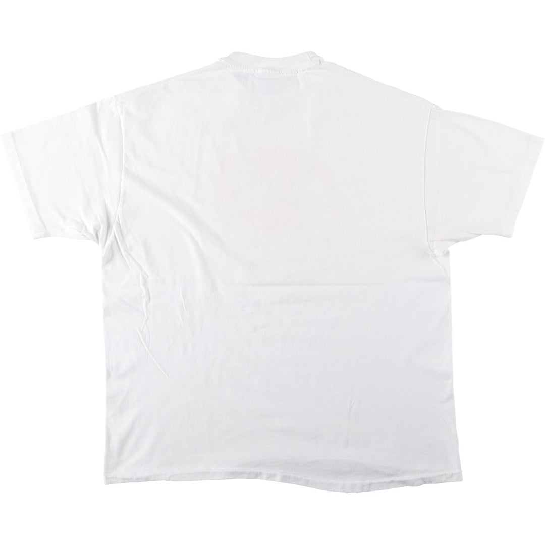 90'S Hanes BEEFY-T Printed T-shirt Made in USA Men's XL Vintage cotton white type Vintage Second Hand