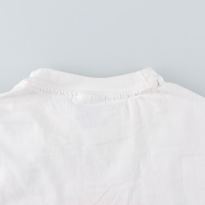 90'S Hanes BEEFY-T Printed T-shirt Made in USA Men's XL Vintage cotton white type Vintage Second Hand
