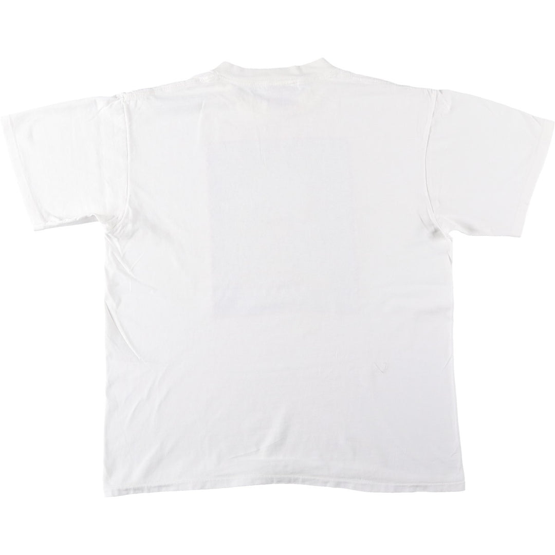 90'S Jerzees POWER-T Advertising T-Shirt, Made in USA, Men's Size L (approx.), Vintage cotton white type Vintage Second Hand
