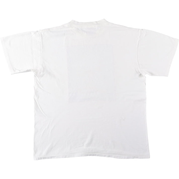90'S Jerzees POWER-T Advertising T-Shirt, Made in USA, Men's Size L (approx.), Vintage cotton white type Vintage Second Hand