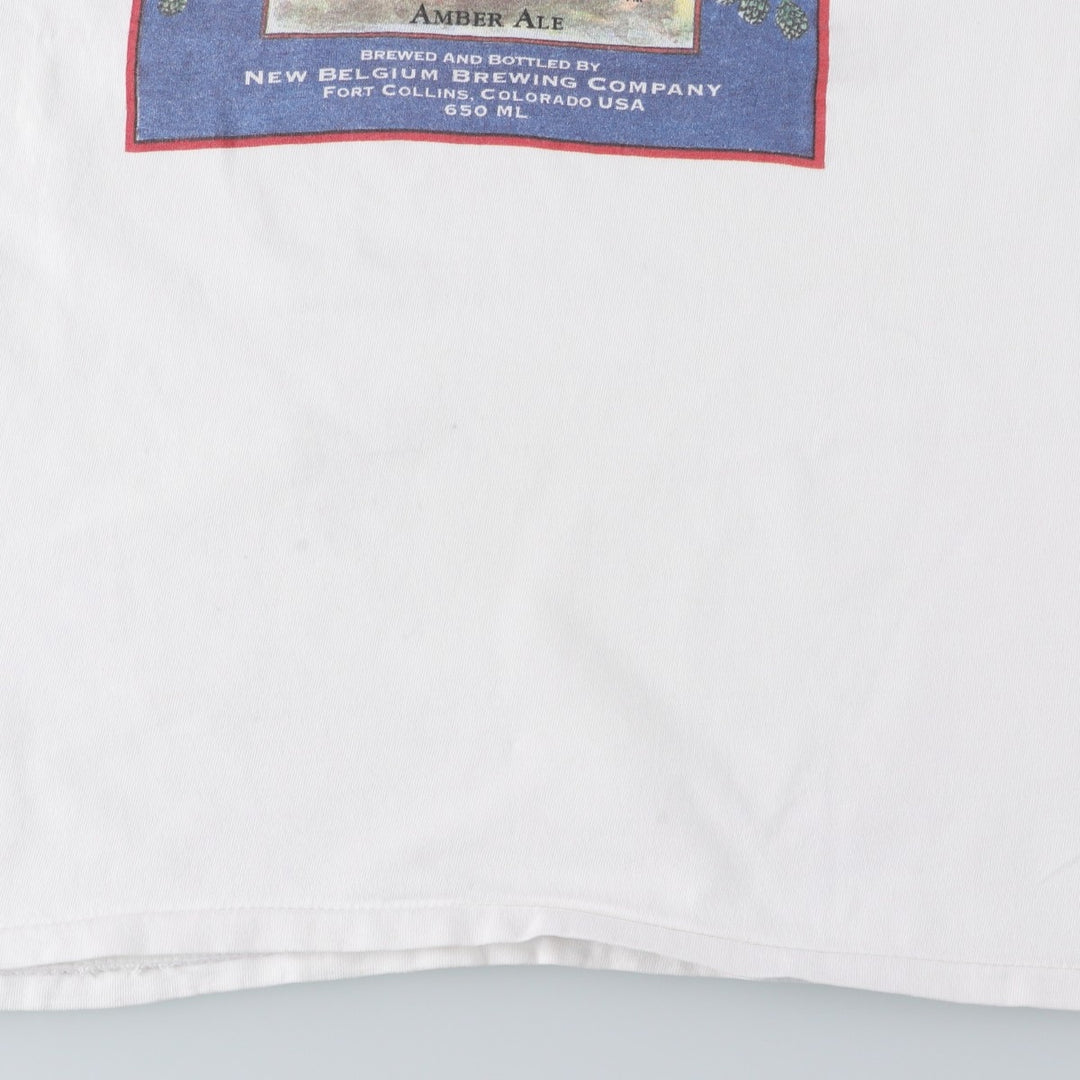 90'S Jerzees POWER-T Advertising T-Shirt, Made in USA, Men's Size L (approx.), Vintage cotton white type Vintage Second Hand