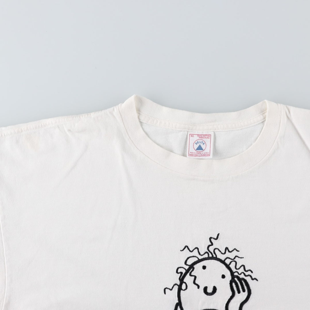 Vintage 90'S Delta DELTA Printed T-shirt, Made in USA, Men's XL cotton white type Vintage Second Hand