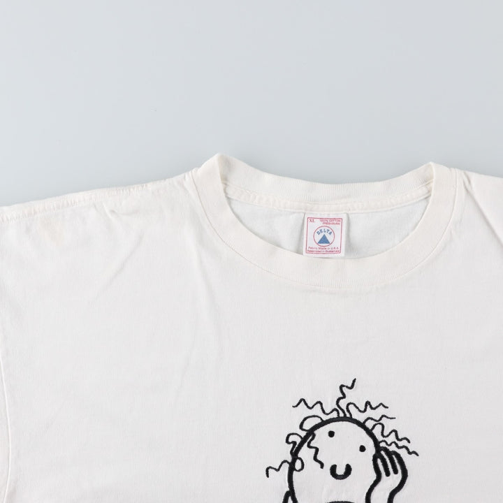Vintage 90'S Delta DELTA Printed T-shirt, Made in USA, Men's XL cotton white type Vintage Second Hand
