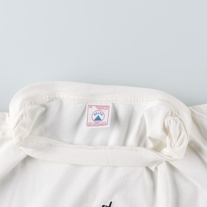 Vintage 90'S Delta DELTA Printed T-shirt, Made in USA, Men's XL cotton white type Vintage Second Hand