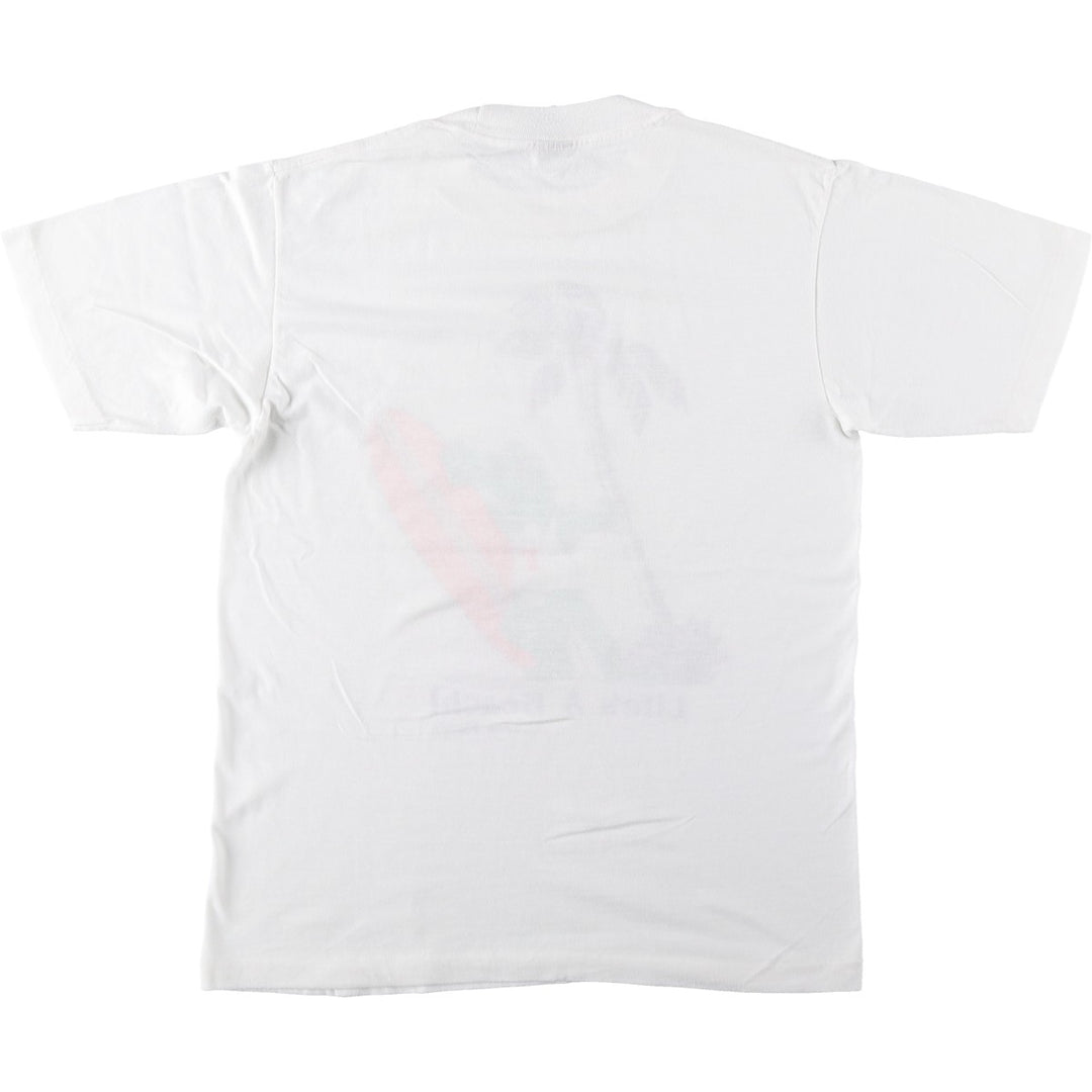80'S Anvil Animal Pattern Print T-Shirt, Men's Size L (Equivalent), Vintage cotton white type Vintage Second Hand