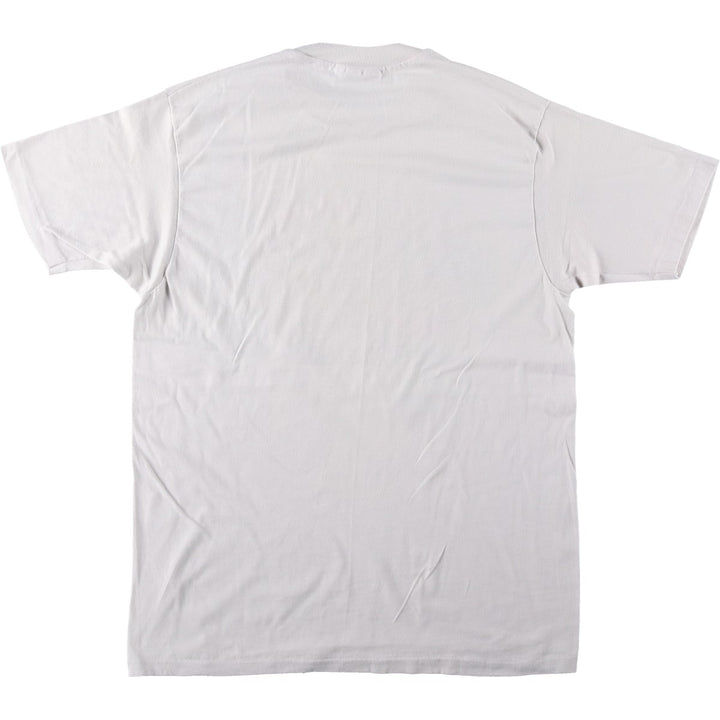 Vintage 1980'S Hanes Fifty-Fifty Blue Tag Print T-Shirt, Made in USA, Men's XL cotton white type Vintage Second Hand