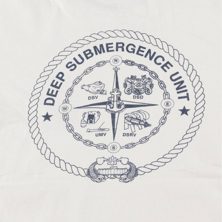 90'S ONEITA POWER-T US NAVY Military Print T-Shirt, Men's Size L (Equivalent), Vintage cotton white type Vintage Second Hand