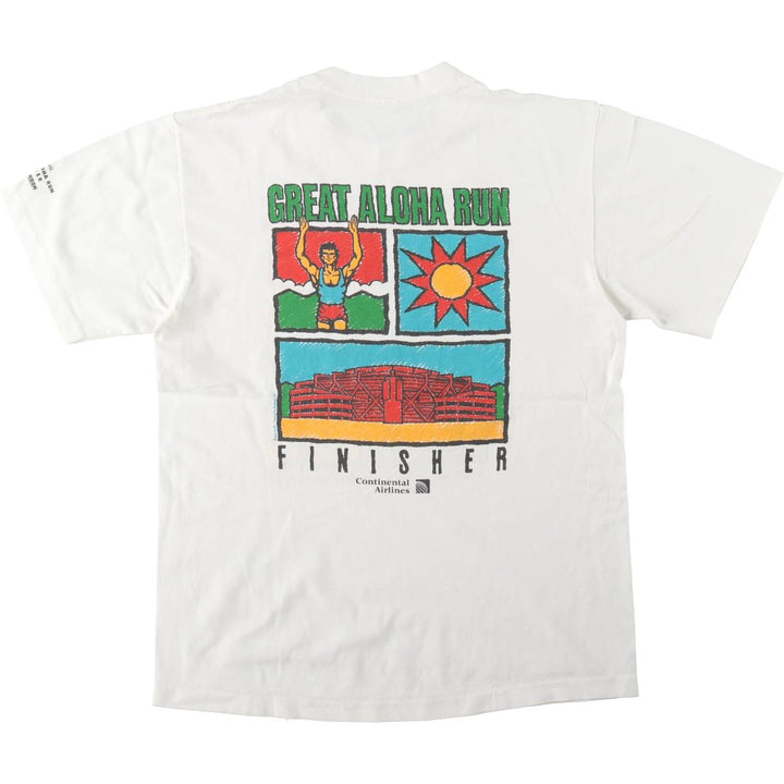 90'S Vintage Printed T-Shirt, Men's M Size unclear white type Vintage Second Hand