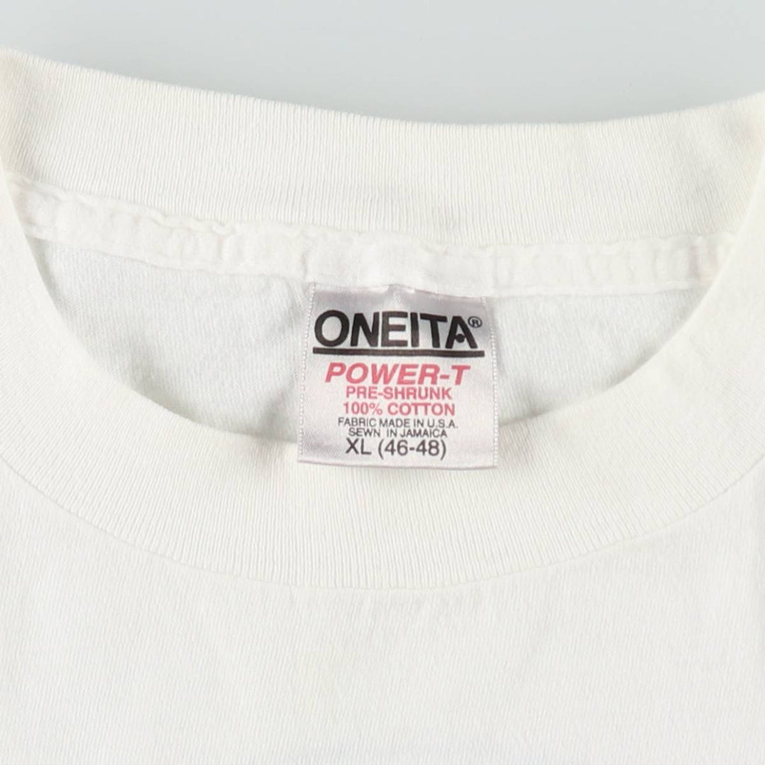 90'S ONITA POWER-T CLEARLY CANADIAN Advertising T-Shirt, Men's XL equivalent, Vintage cotton white type Vintage Second Hand