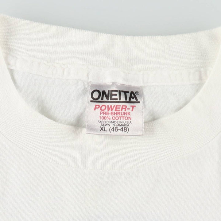 90'S ONITA POWER-T CLEARLY CANADIAN Advertising T-Shirt, Men's XL equivalent, Vintage cotton white type Vintage Second Hand