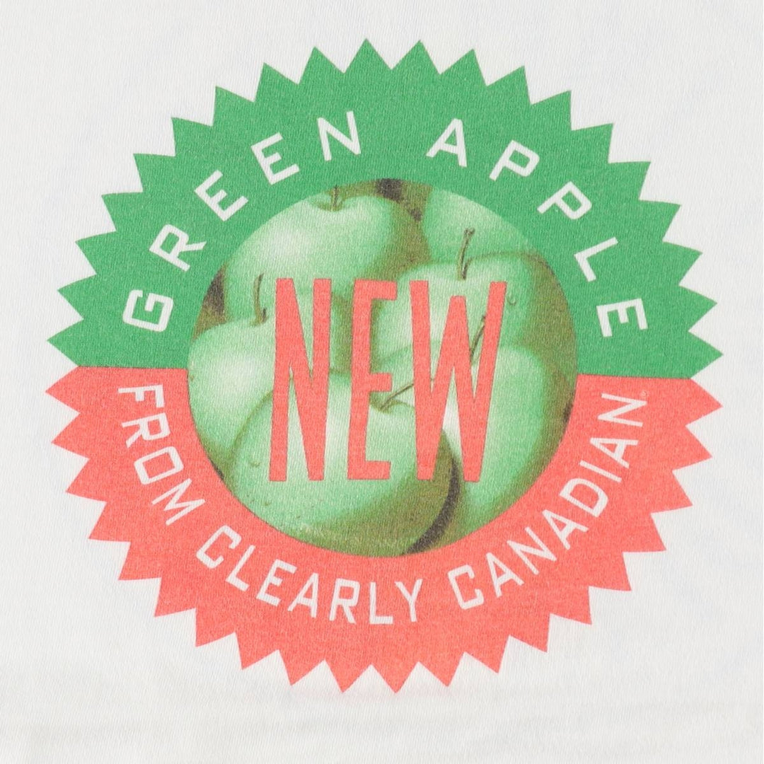 90'S ONITA POWER-T CLEARLY CANADIAN Advertising T-Shirt, Men's XL equivalent, Vintage cotton white type Vintage Second Hand