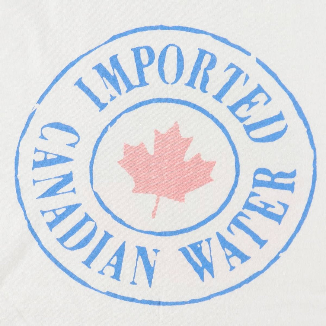 90'S ONITA POWER-T CLEARLY CANADIAN Advertising T-Shirt, Men's XL equivalent, Vintage cotton white type Vintage Second Hand