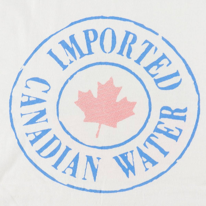 90'S ONITA POWER-T CLEARLY CANADIAN Advertising T-Shirt, Men's XL equivalent, Vintage cotton white type Vintage Second Hand