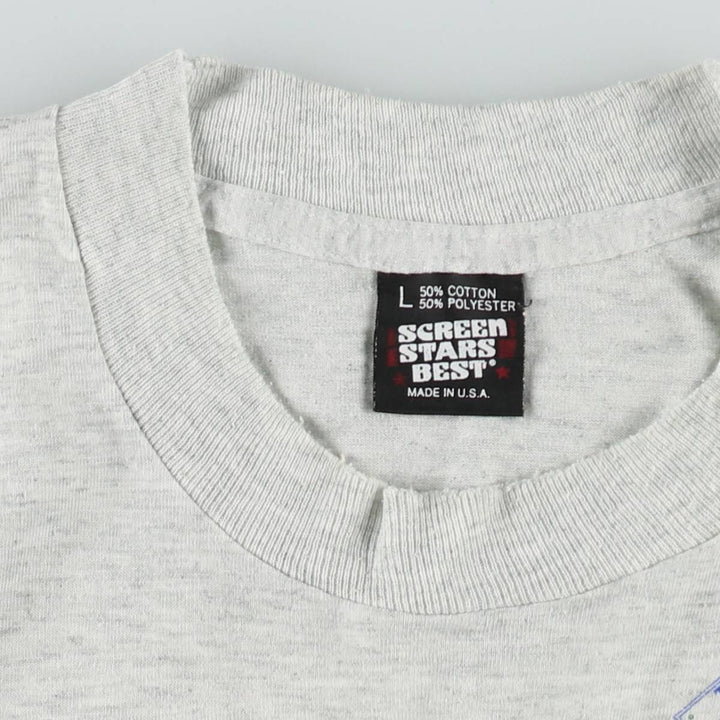 90'S Screen Stars BEST JESUS CHRIST Jesus Christ Print T-Shirt, Made in USA, Men's Size L (approx.), Vintage cotton gray type Vintage Second Hand