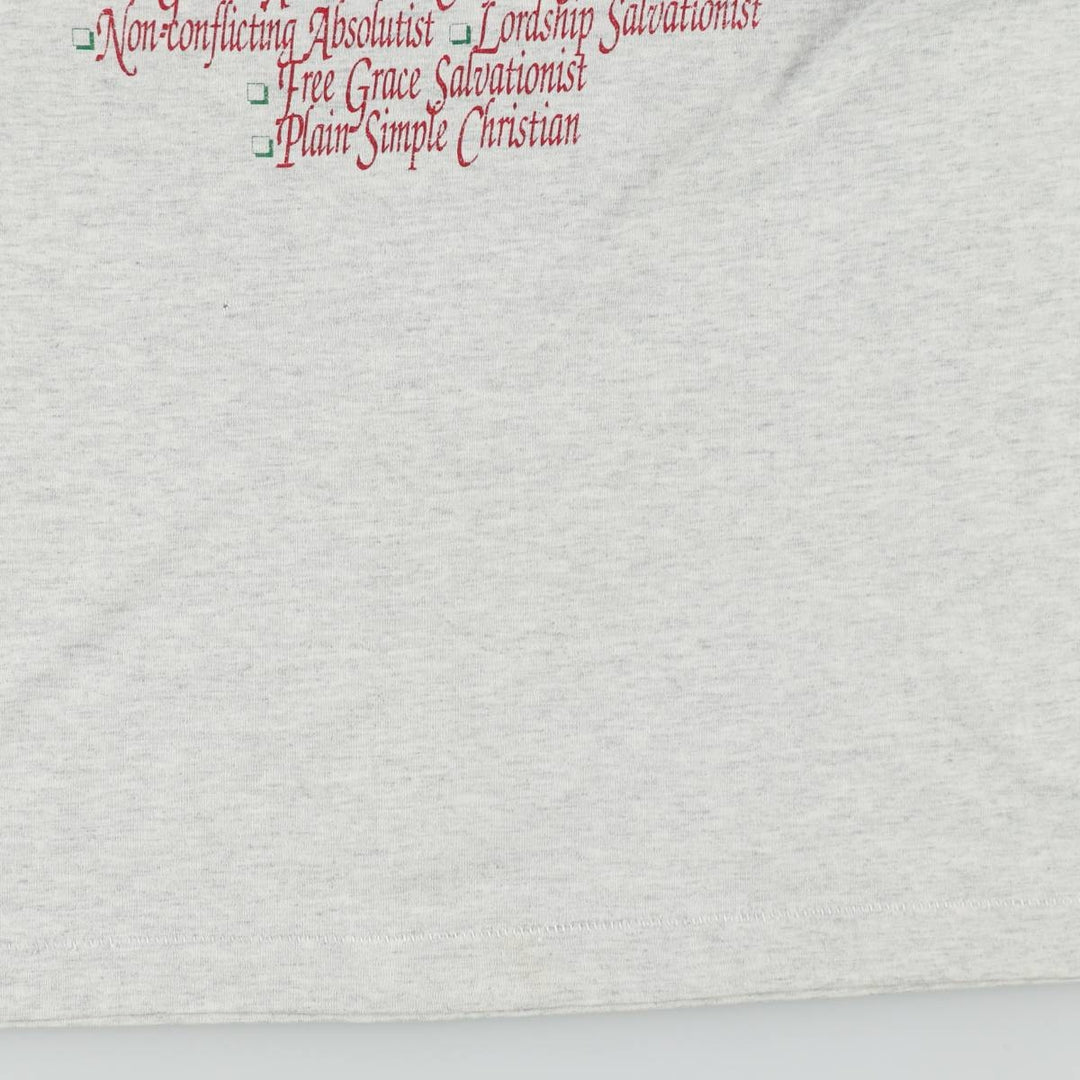 90'S Screen Stars BEST JESUS CHRIST Jesus Christ Print T-Shirt, Made in USA, Men's Size L (approx.), Vintage cotton gray type Vintage Second Hand