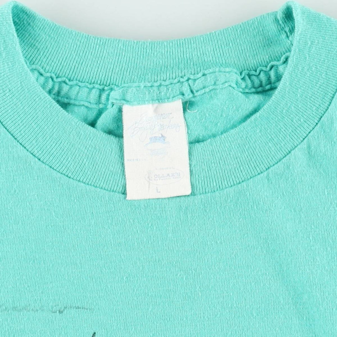 80'S Bay to Breakers 76th Edition Bay to Breakers Advertising T-Shirt, Made in USA, Men's Size L (Equivalent), Vintage cotton Emerald green Vintage Second Hand