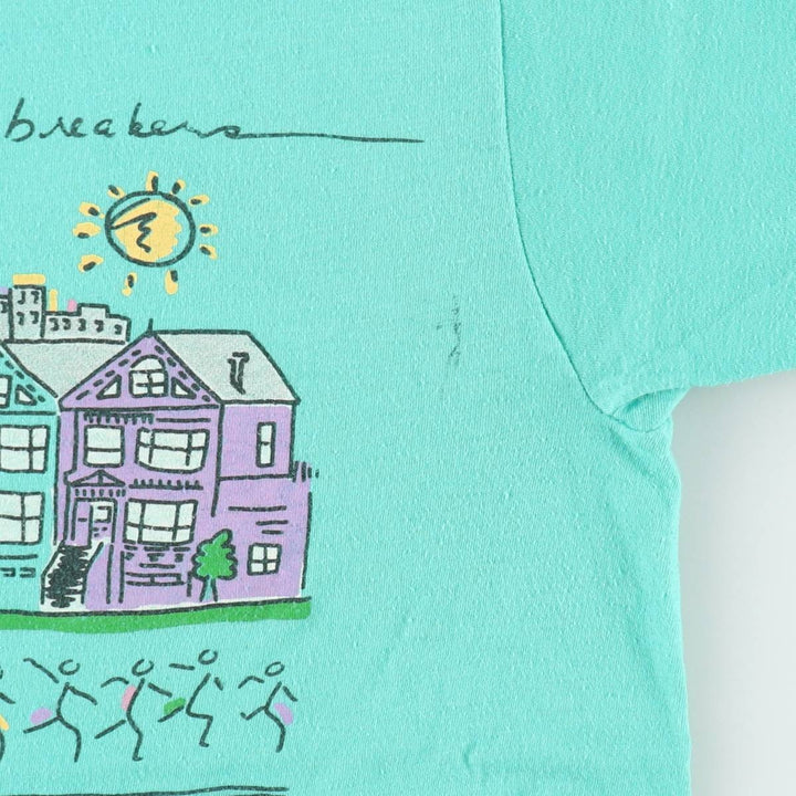 80'S Bay to Breakers 76th Edition Bay to Breakers Advertising T-Shirt, Made in USA, Men's Size L (Equivalent), Vintage cotton Emerald green Vintage Second Hand