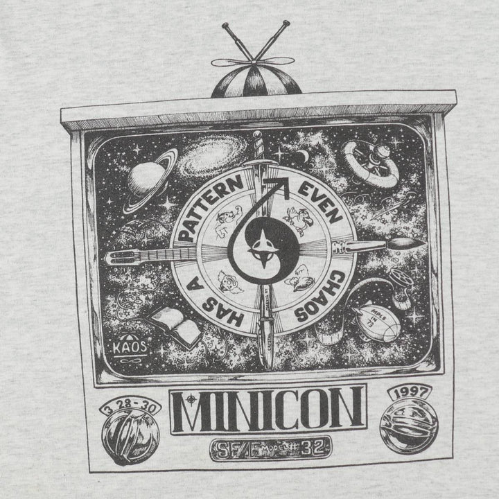90s-era Fruit of the Loom Best Print T-shirt, Men's XL equivalent, Vintage cotton gray type Vintage Second Hand