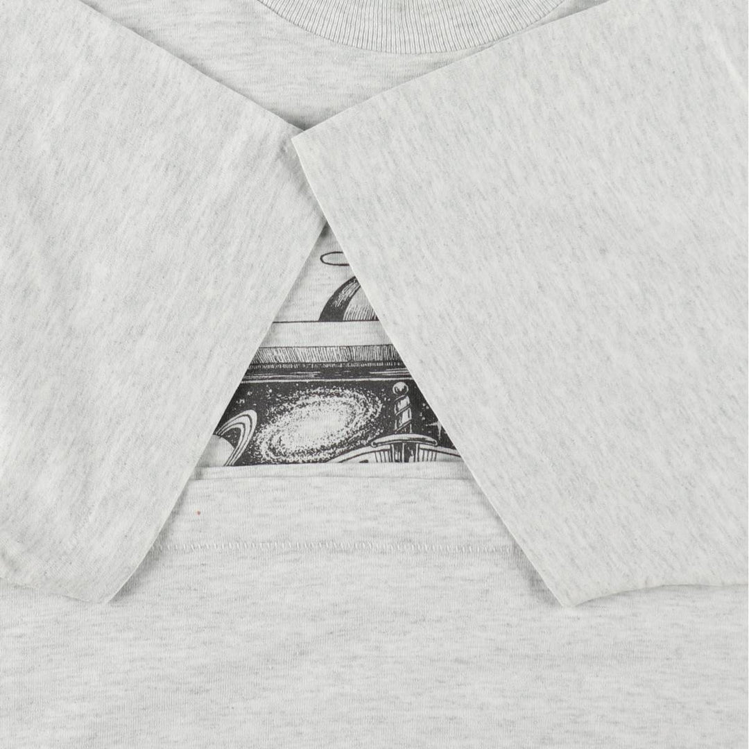 90s-era Fruit of the Loom Best Print T-shirt, Men's XL equivalent, Vintage cotton gray type Vintage Second Hand