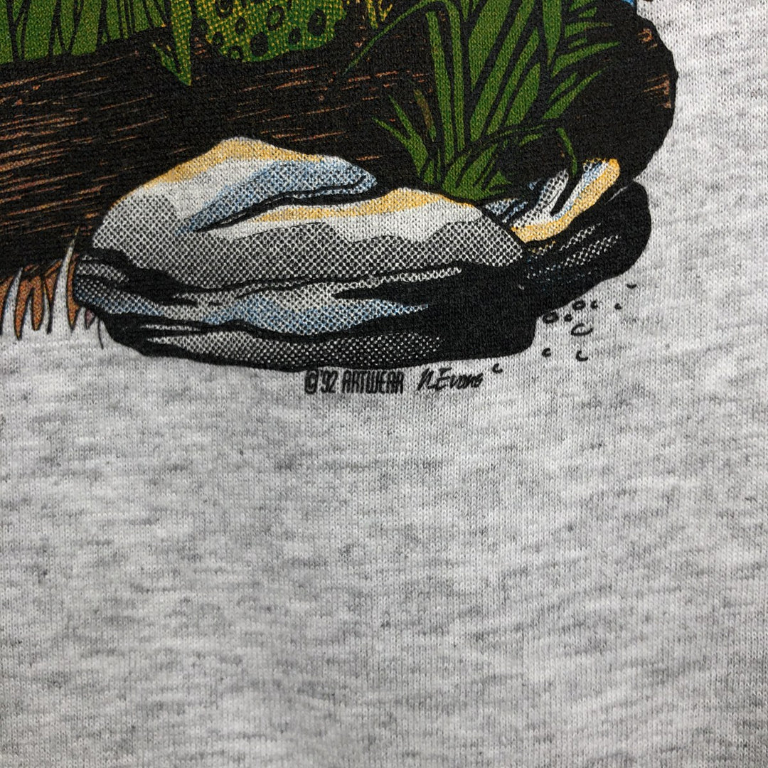 90'S Vintage Printed T-Shirt, Men's XL unclear pale white type Vintage Second Hand