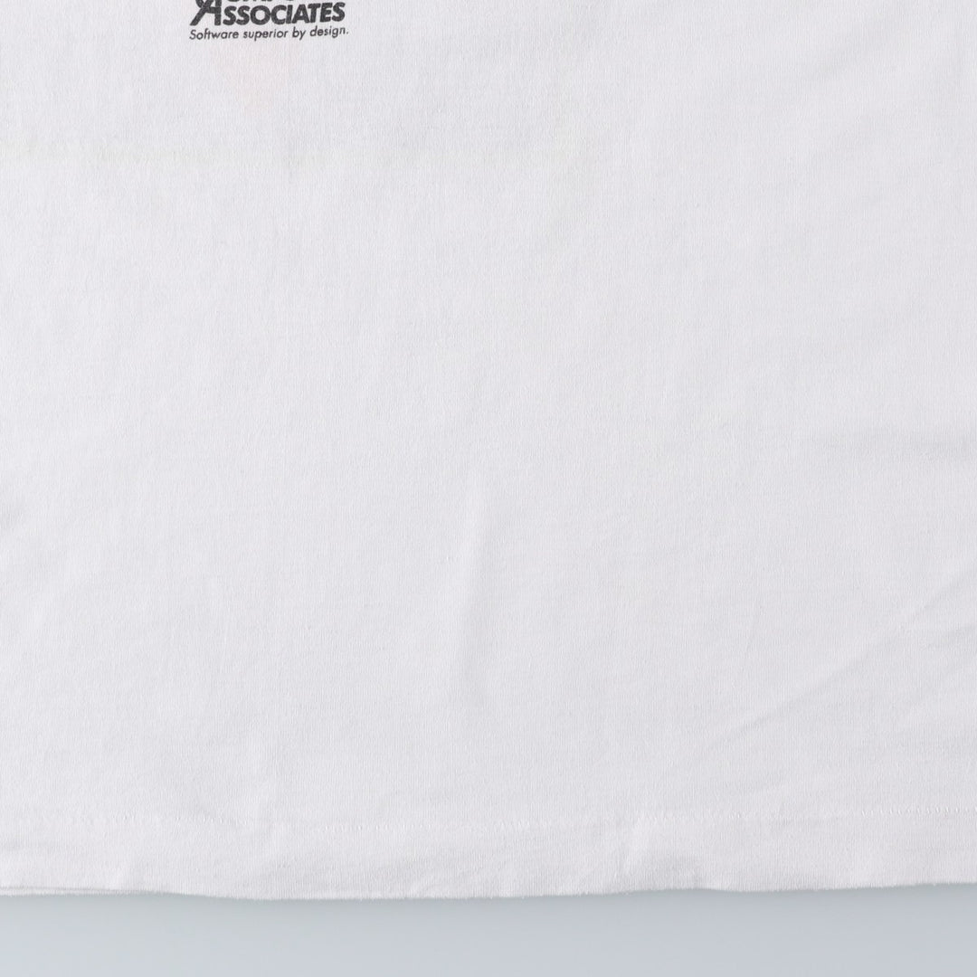 90'S Fruit of the Loom Best Advertising T-Shirt, Made in USA, Men's XL equivalent, Vintage cotton white type Vintage Second Hand