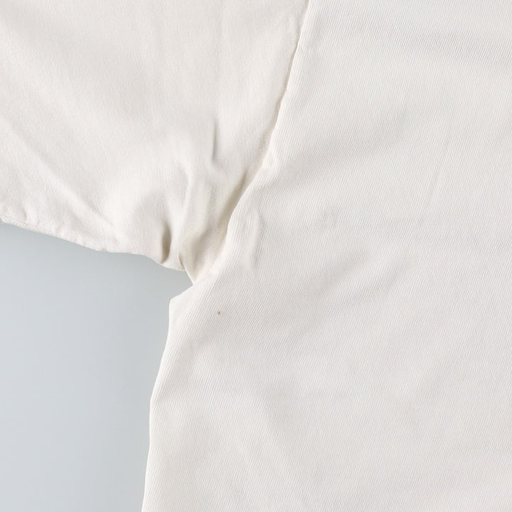 90'S Hanes BEEFY-T Printed T-shirt, Made in USA, Men's L size, Vintage cotton white type Vintage Second Hand