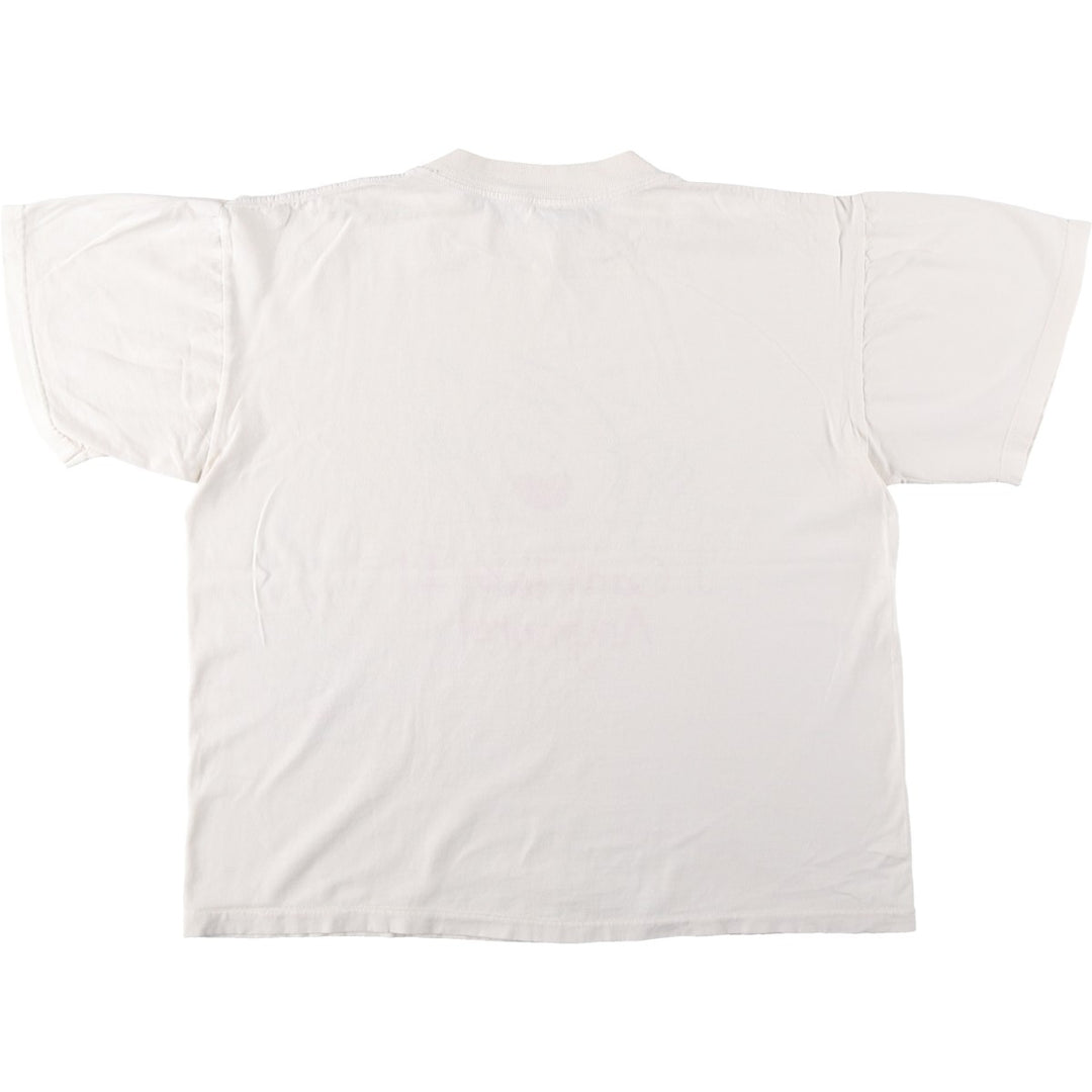 Vintage 90'S TULTEX printed T-shirt, size L for men cotton white type Vintage Second Hand