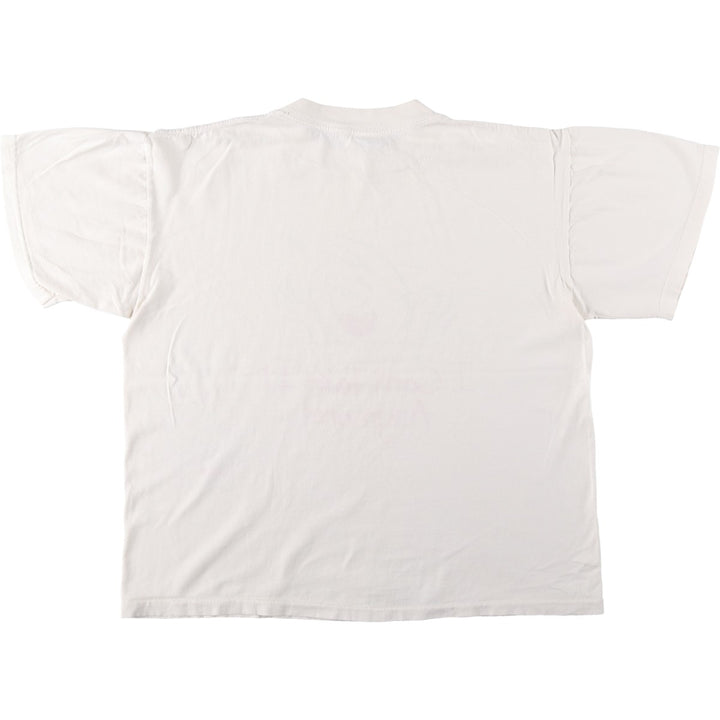 Vintage 90'S TULTEX printed T-shirt, size L for men cotton white type Vintage Second Hand