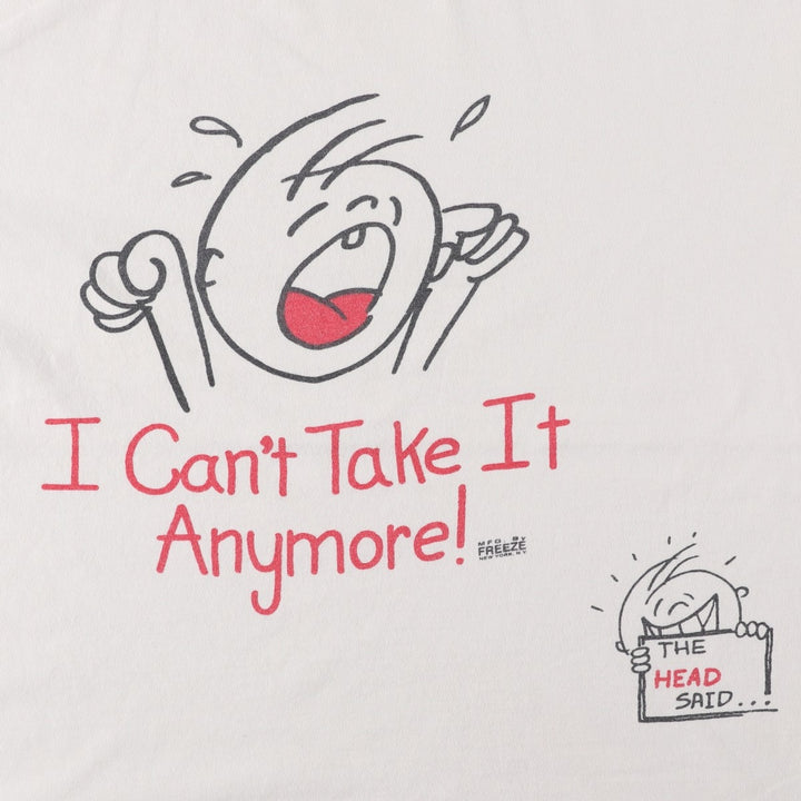 Vintage 90'S TULTEX printed T-shirt, size L for men cotton white type Vintage Second Hand
